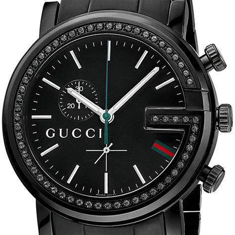 gucci black face diamond watch|gucci watch for men black.